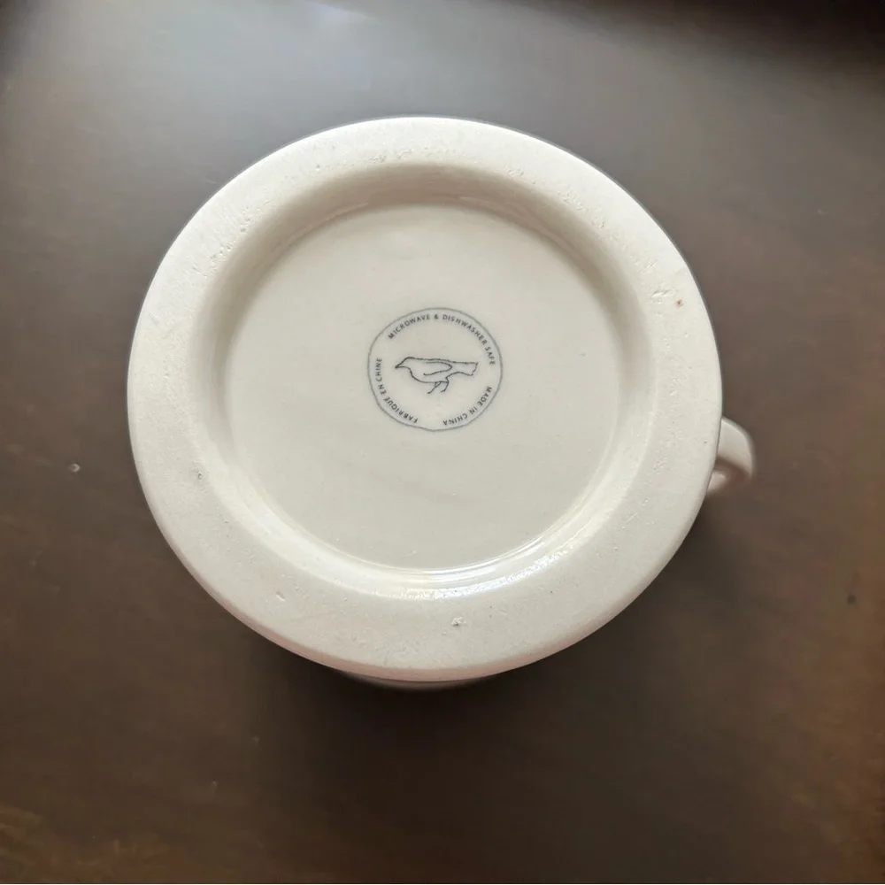 Anthropologie T Initial Mug Monogram black white